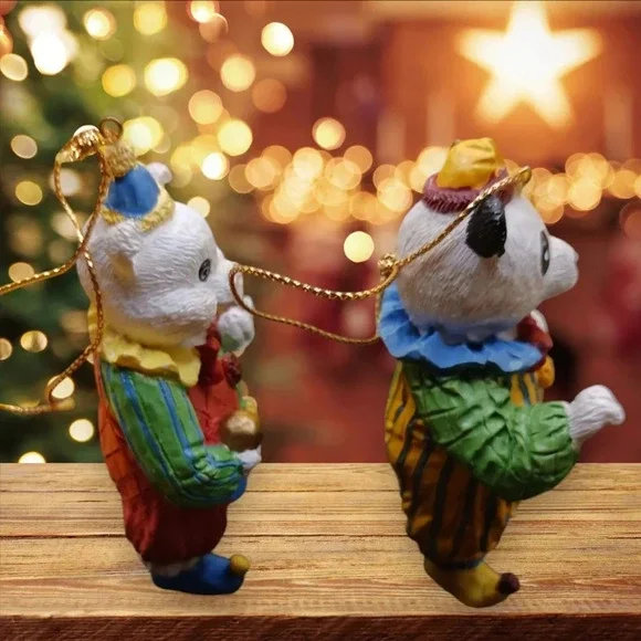 Clowns pig & panda bear ornaments multicolor - Picture 6 of 8